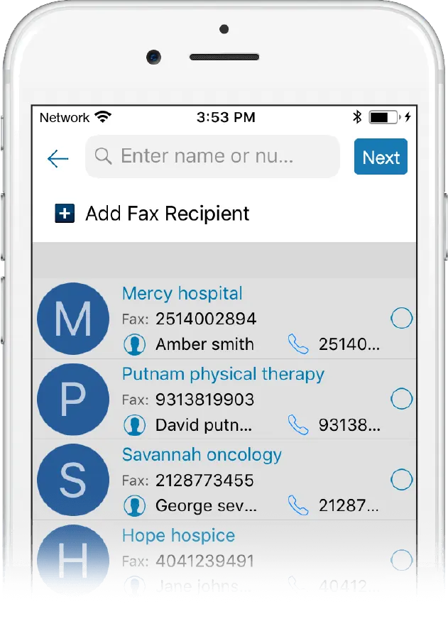 Image of QliqSOFT Snap & Fax Feature for Secure Texting Mobile App