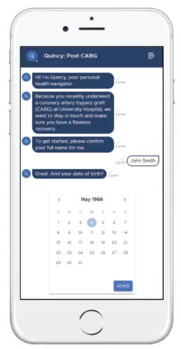 An image showing the Quincy Post CABG Surgery Chatbot