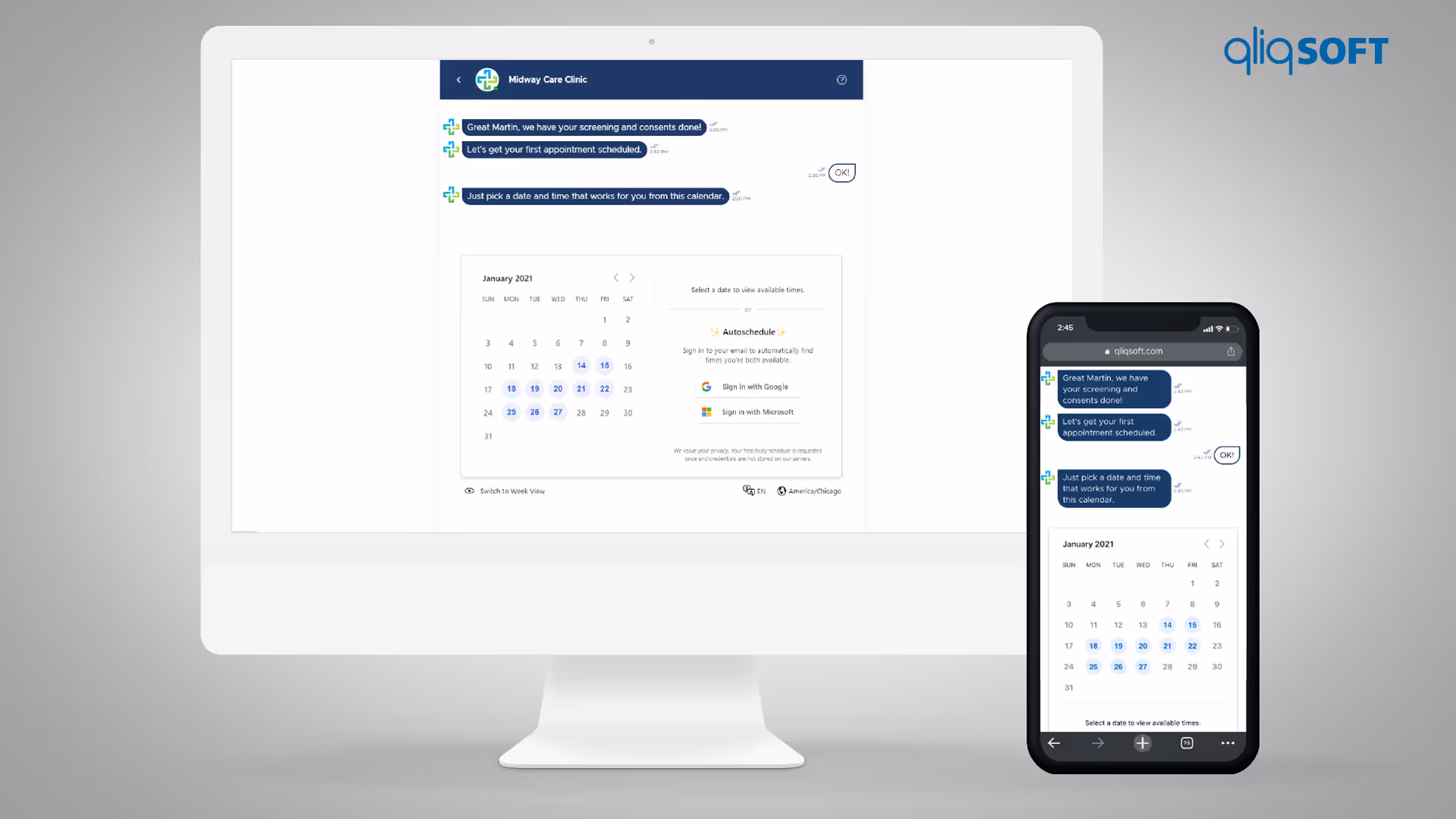 QliqSOFT Announces Integrated Self-Scheduling Into COVID-19 Vaccine Assistant Chatbot