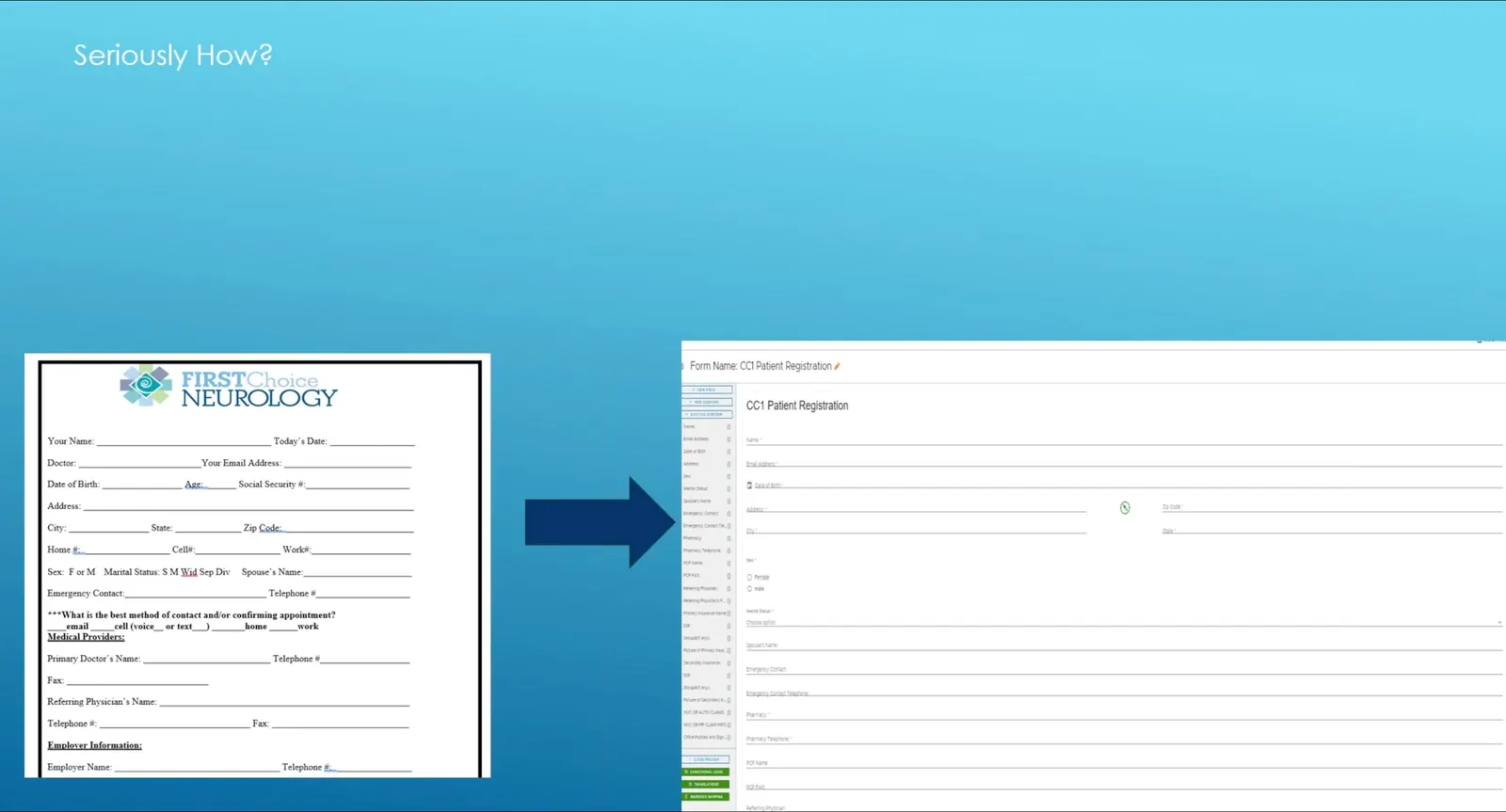 FCN Intake form being setup in QliqSOFT Quincy platform
