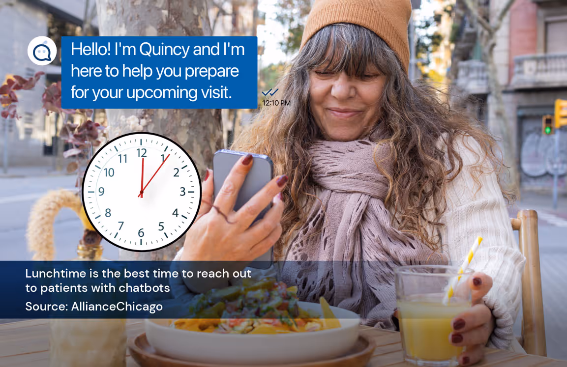 lunch is the best time to reach out to patients for chatbots