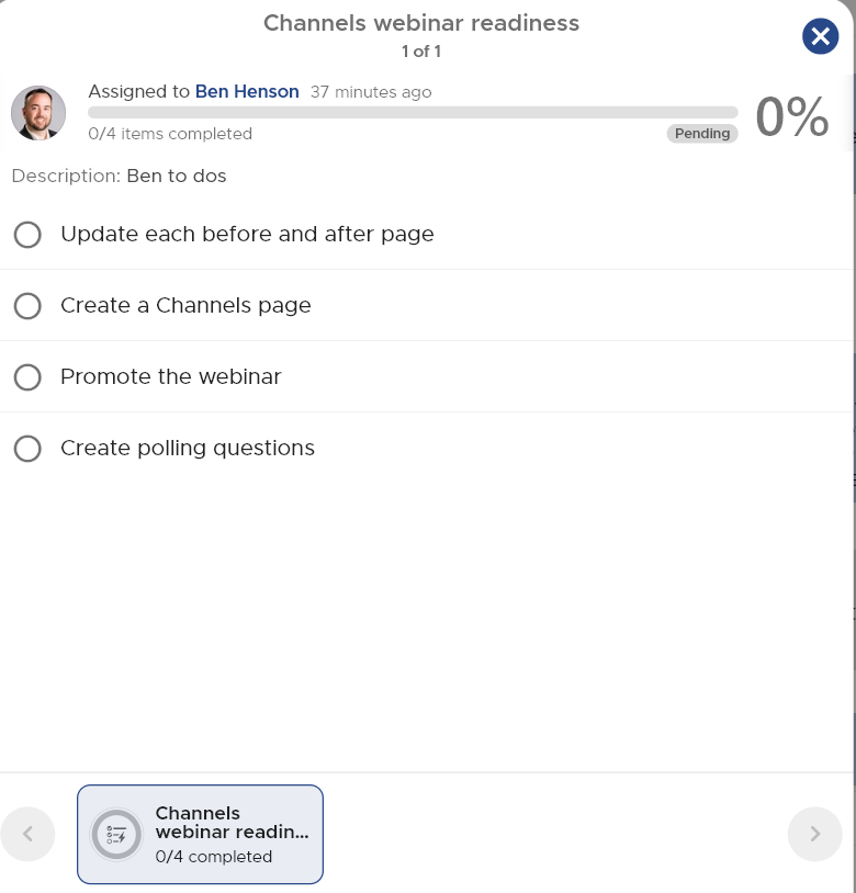 Quick Todo list view