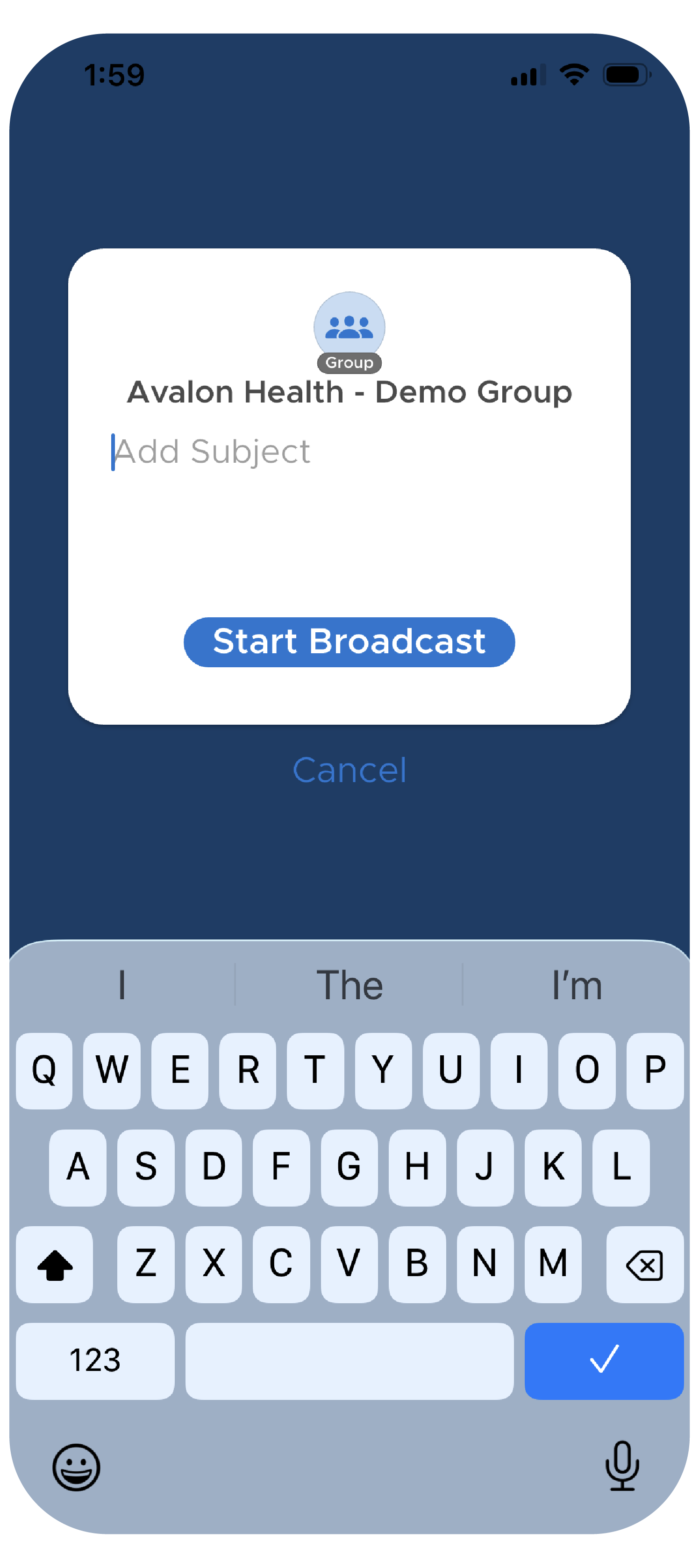Group and broadcast messaging in QliqCHAT